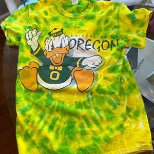 Oregon ducks tie dye shirt medium